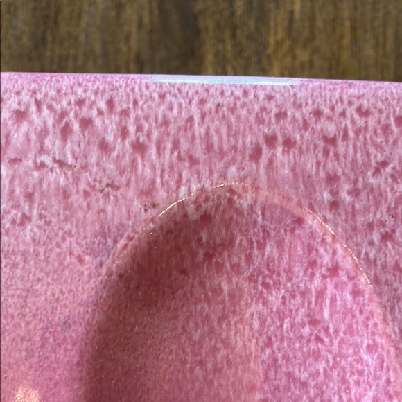 Hagger USA Rose Drip Glaze Mid Century Modern Retangular Vase with Concave Ovals - Picture 13 of 17